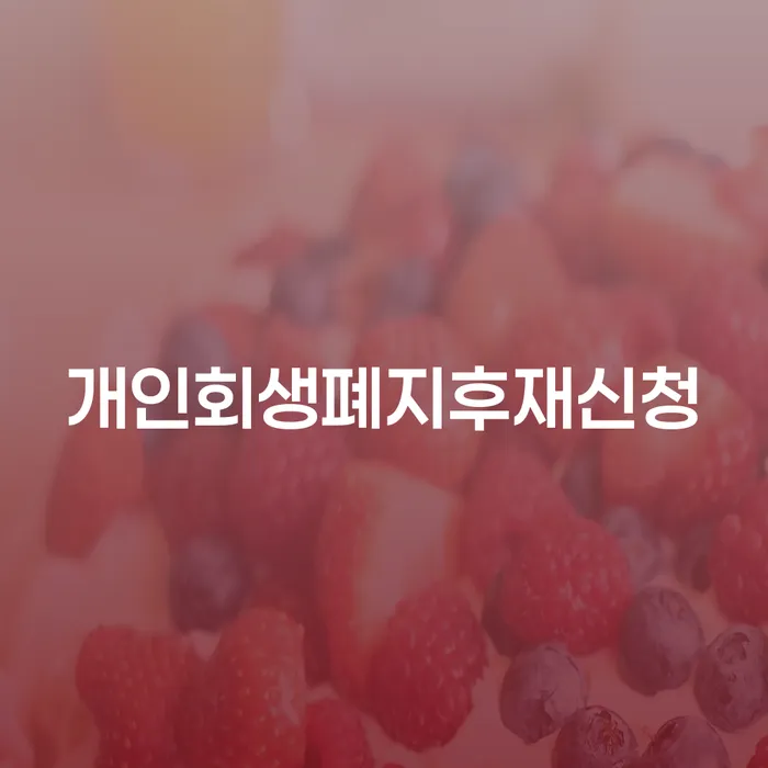 개인파산 채무조정제도을 이용하여 지식을