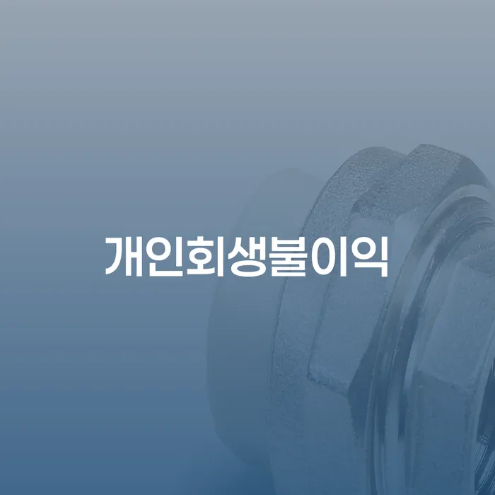 개인회생하면 채무 효과적인 해결방법 진행방안