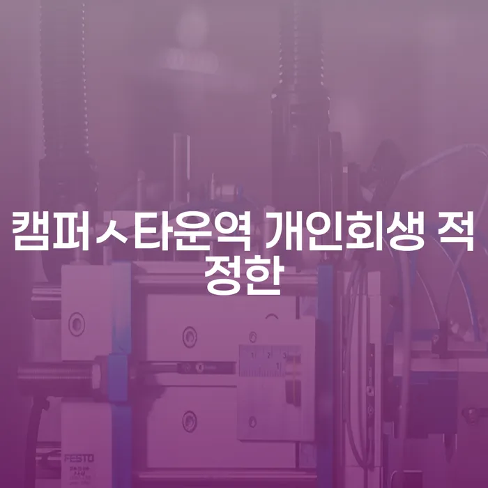 캠퍼ㅅ타운역 개인회생 적정한