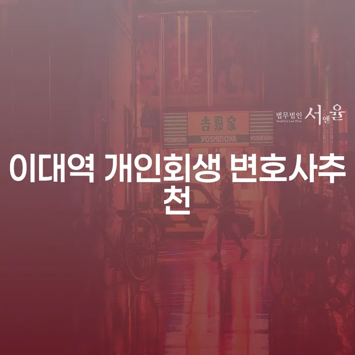 이대역 개인회생 변호사추천