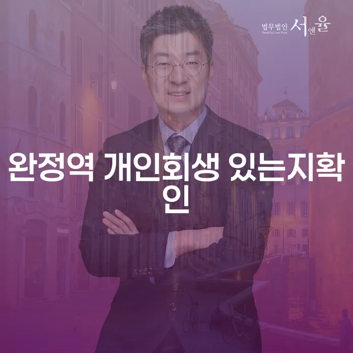 완정역 개인회생 있는지확인
