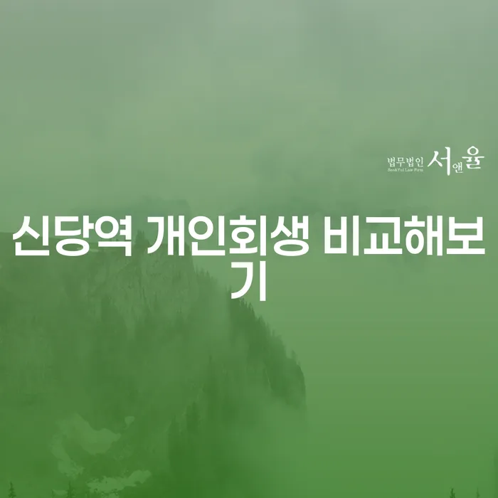 신당역 개인회생 비교해보기