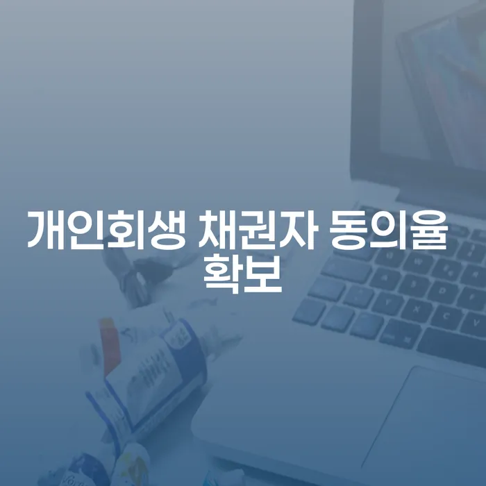 개인회생 채권자 동의율 확보를 위한 전략은 무엇인가요?