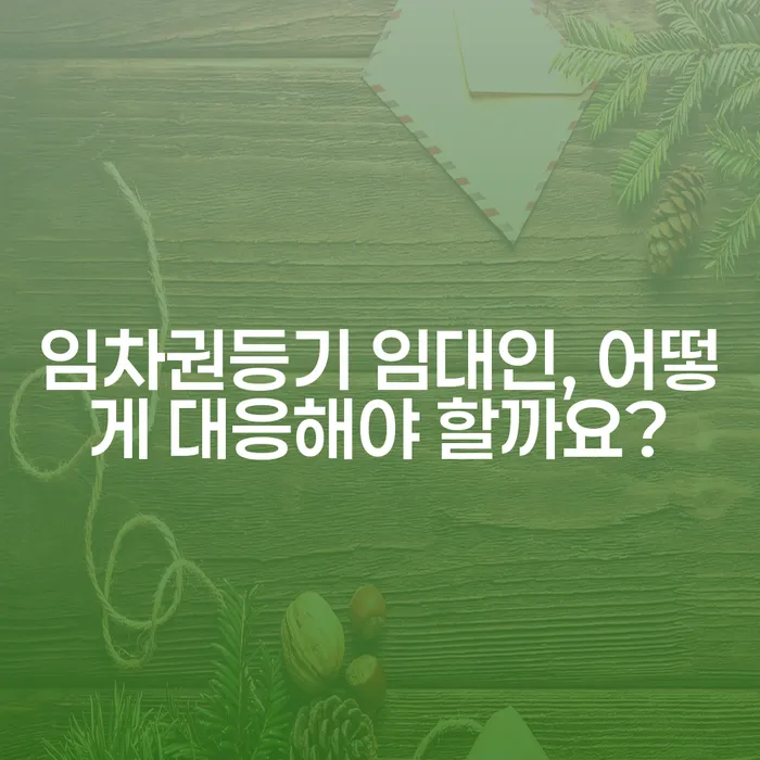 임차권등기 임대인, 어떻게 대응해야 할까요?